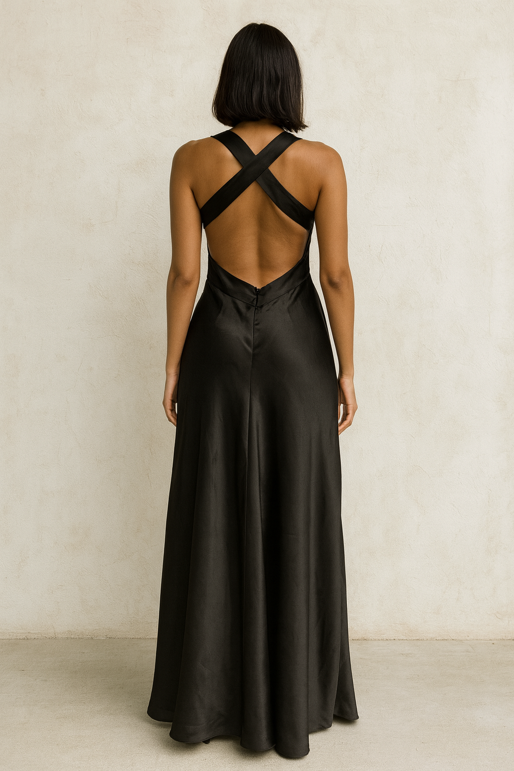 Vestido Festa Frente Única Preto tamanho M