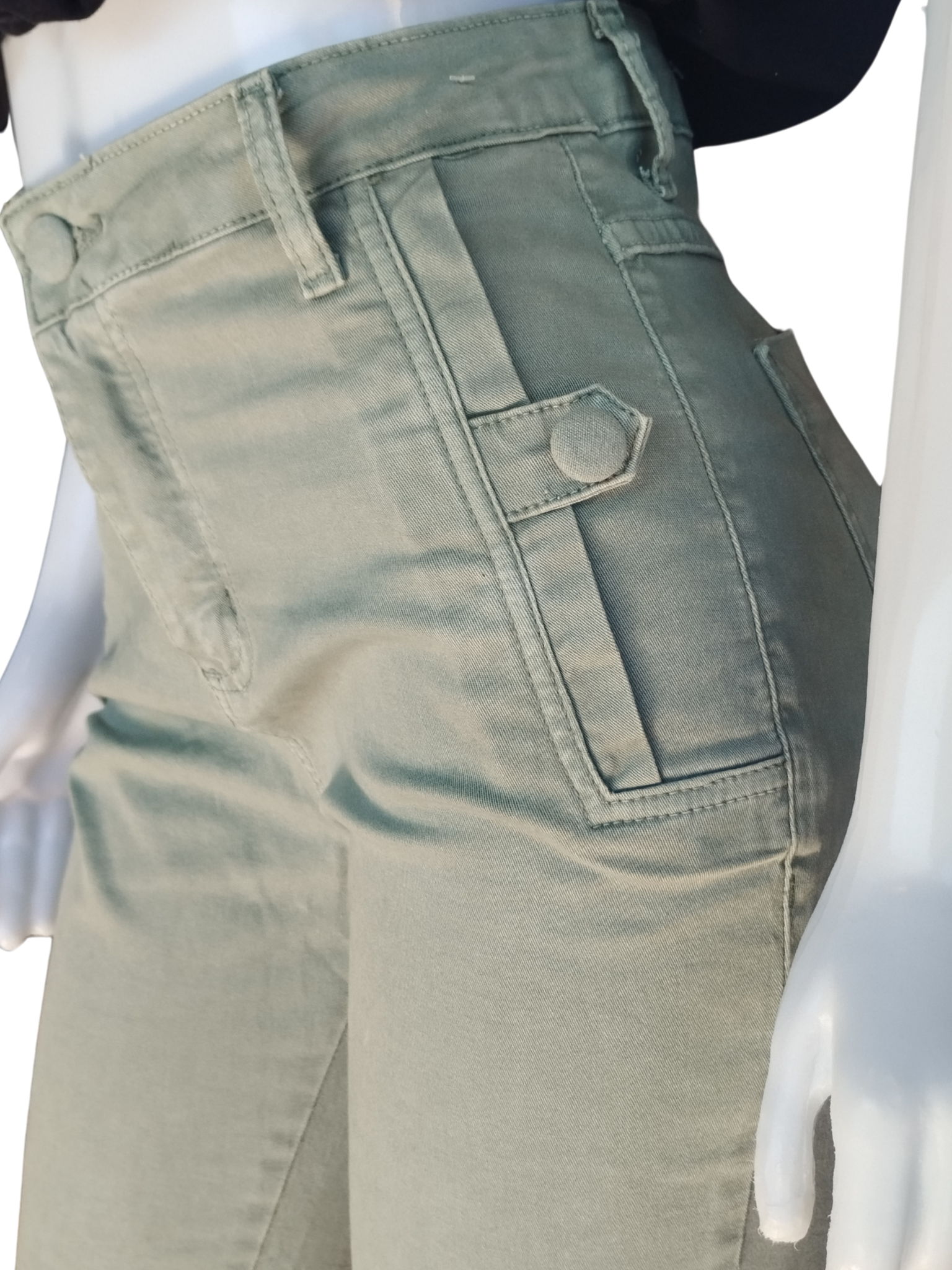 Calça Jeans Reta Verde tamanho P