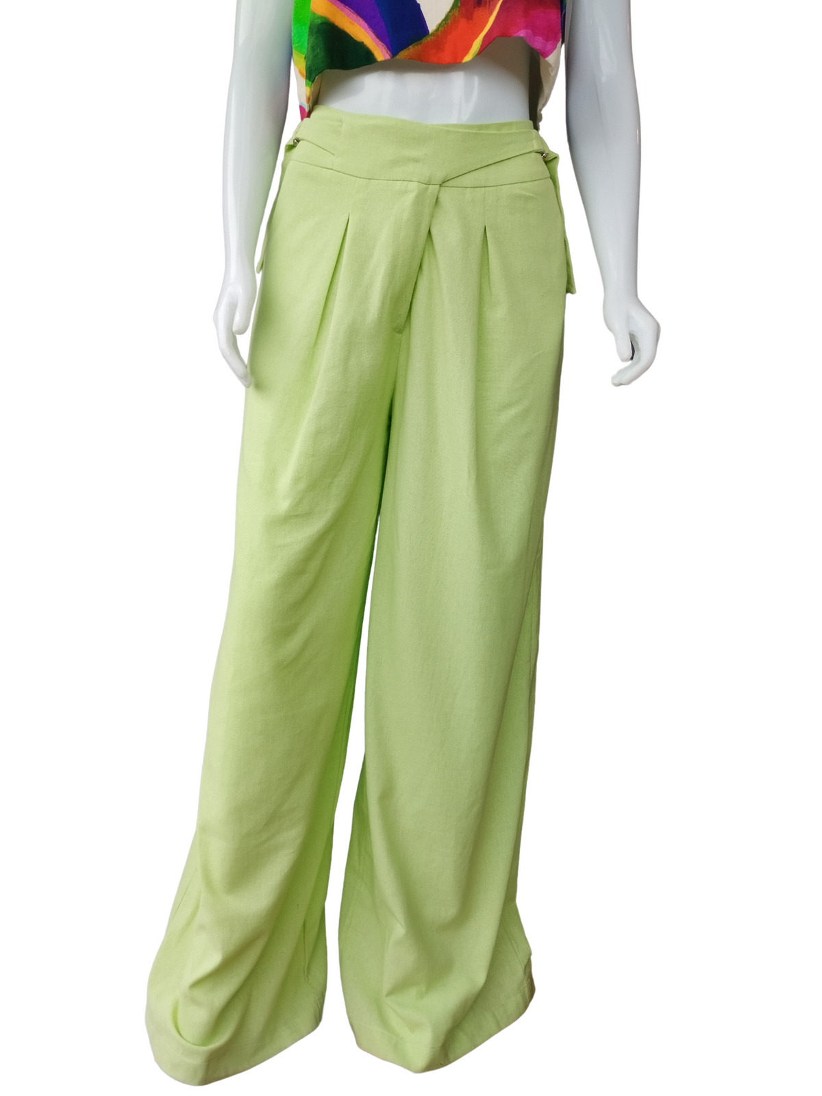 Calça Agatha Alfaiataria Linho Verde Lima tamanho 42