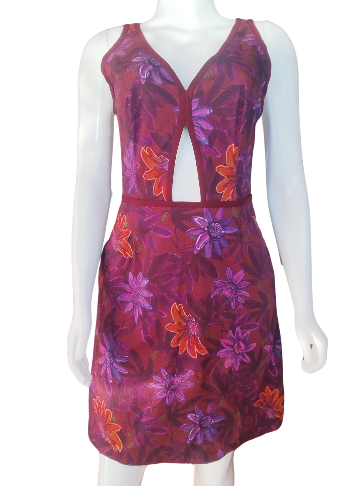 Vestido Floral A Brand Roxo tamanho 38