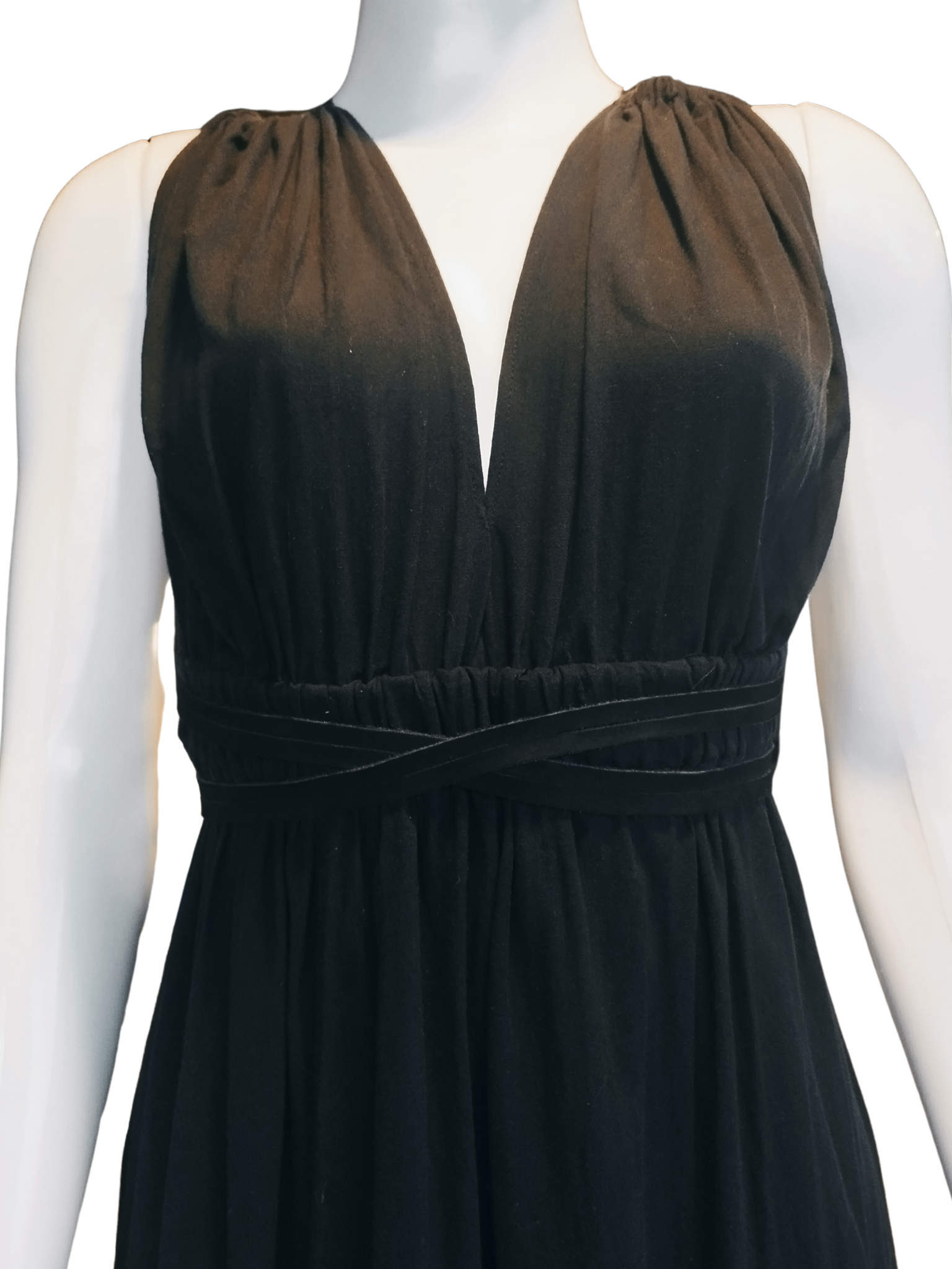 Vestido Longo Costas Nuas Caravana Preto tamanho M