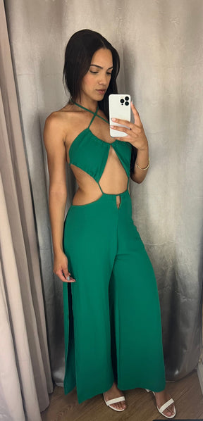 Macacão Nanakarana Fenda Lateral Verde tamanho P