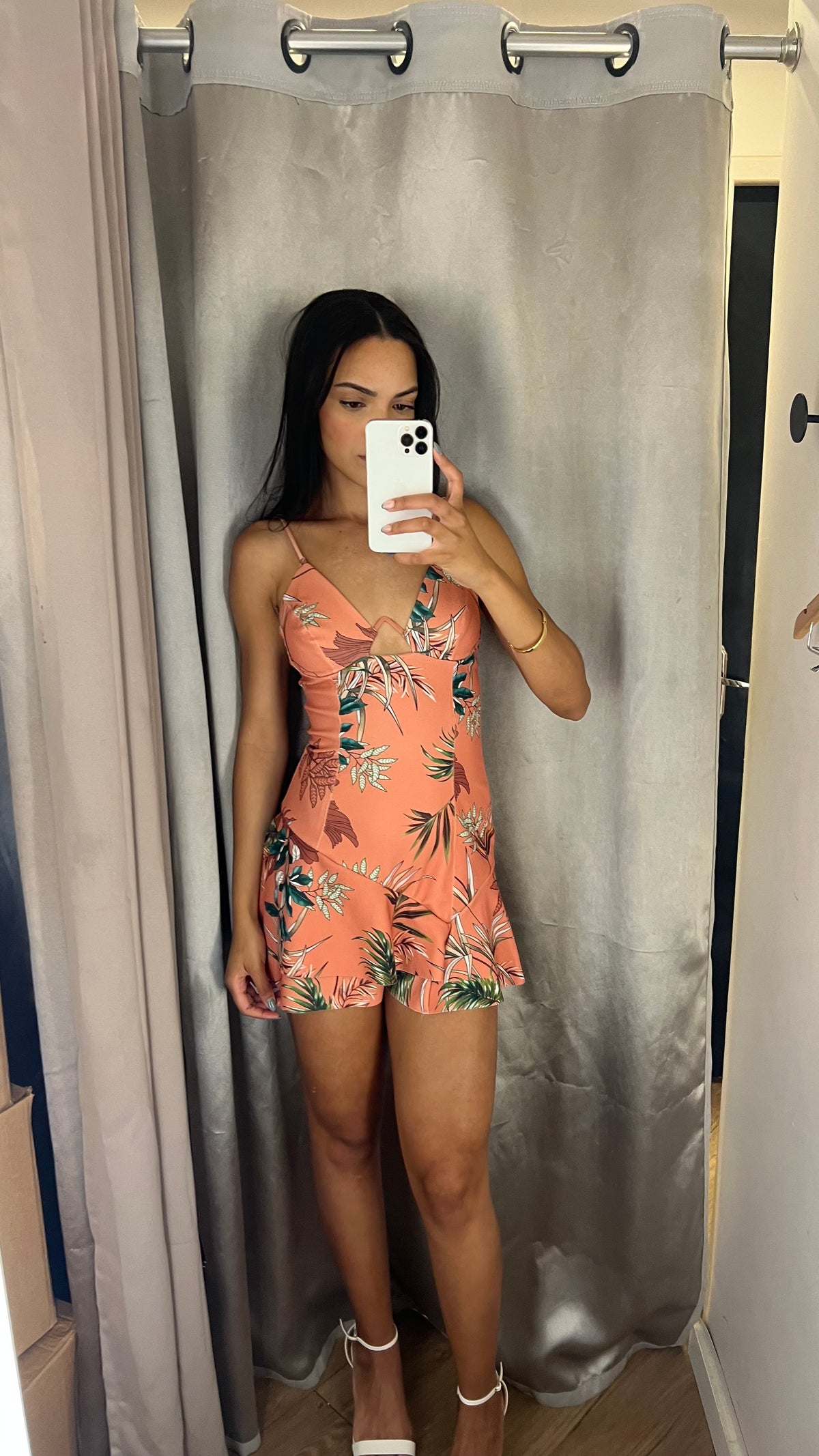 Macaquinho Ágatha Aro Busto Floral tamanho P