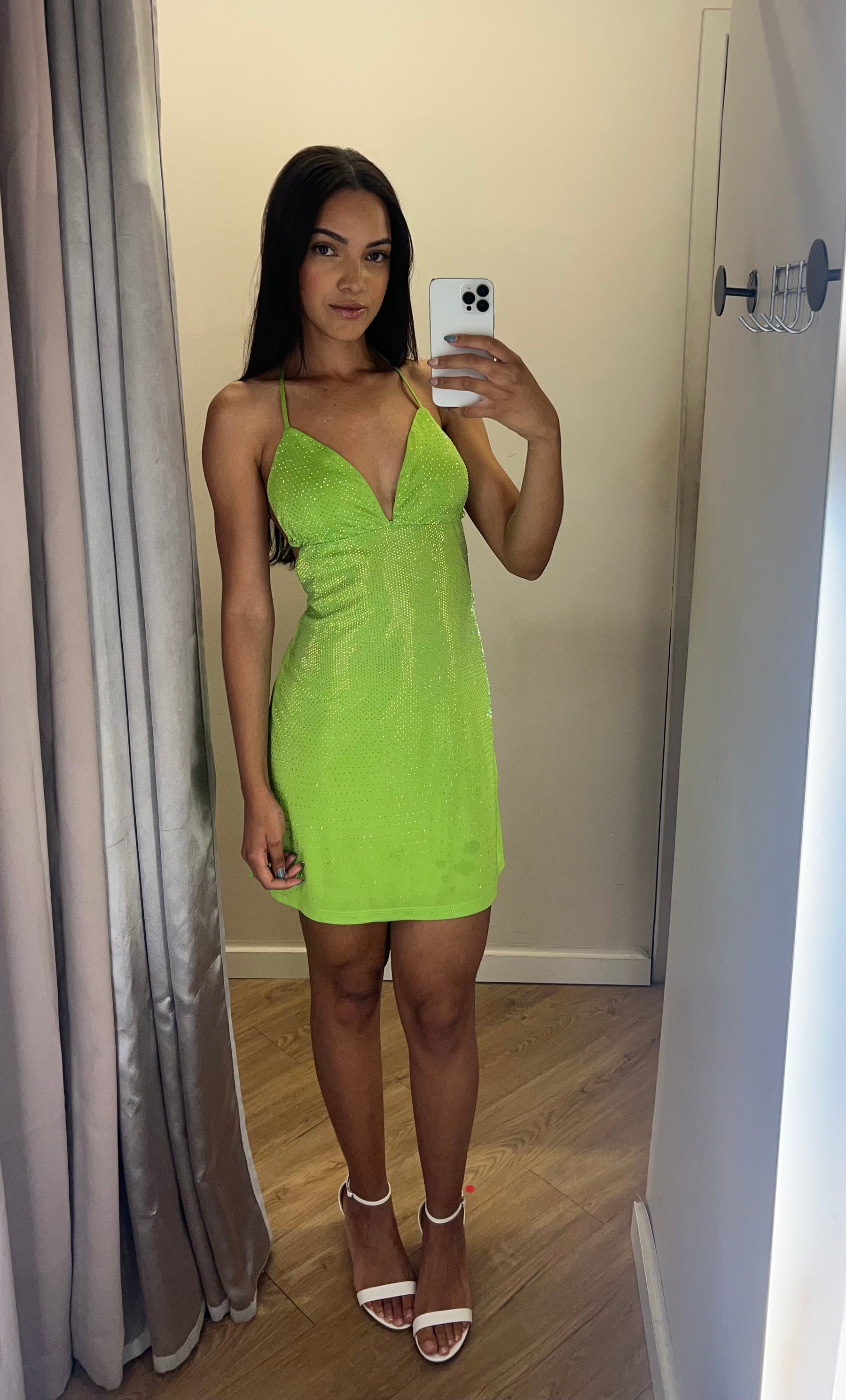 Vestido Carmen Steffens Strass Tamanho P