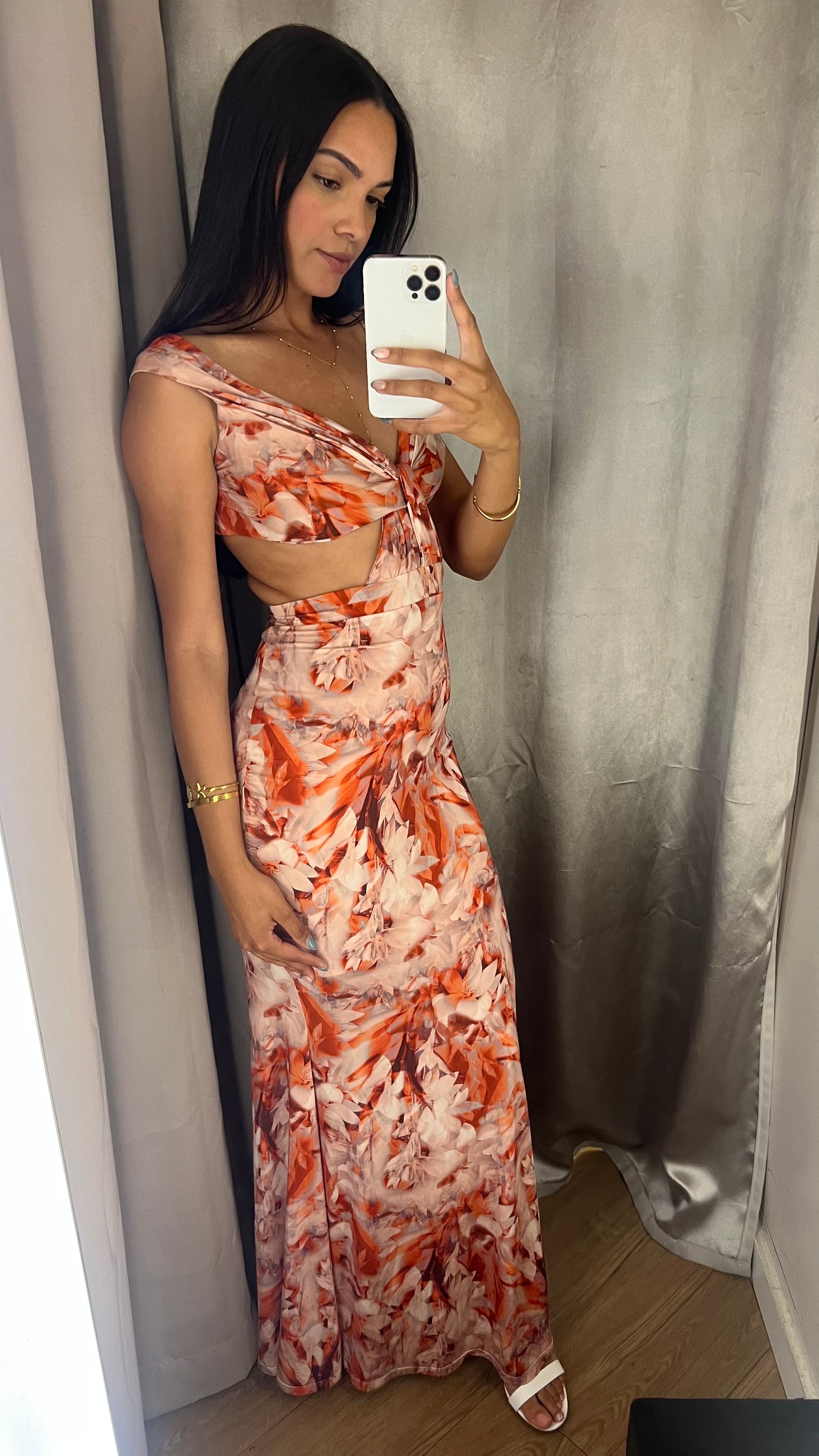 Vestido Agatha Longo Floral tamanho G