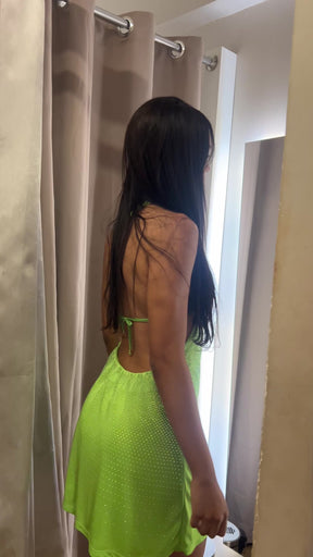 Vestido Carmen Steffens Strass Tamanho P