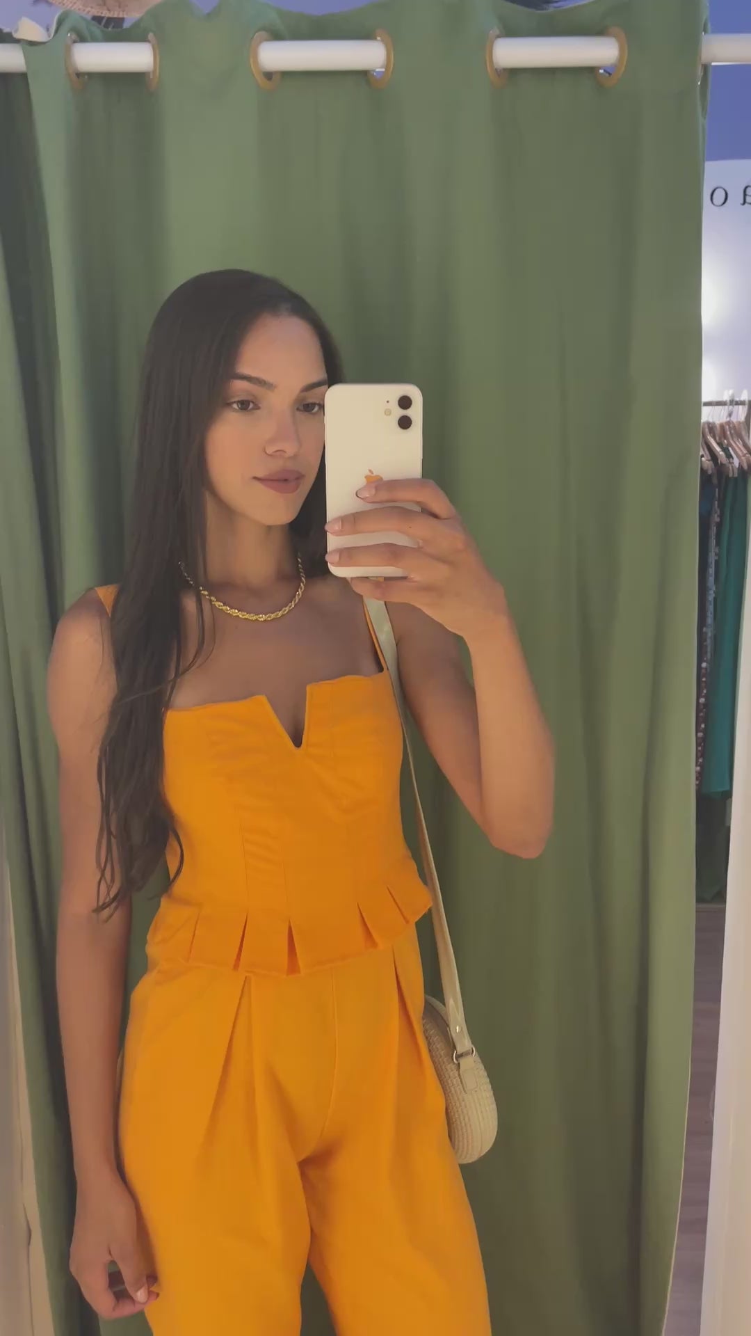 Macacão Farm Corselet Coral tamanho PP