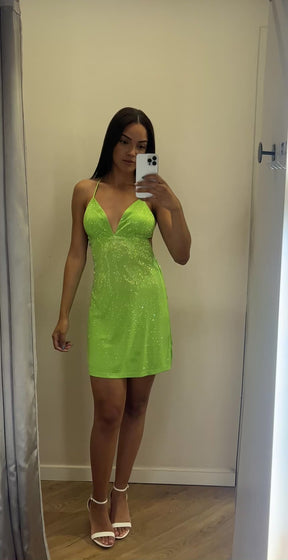 Vestido Carmen Steffens Strass Tamanho P