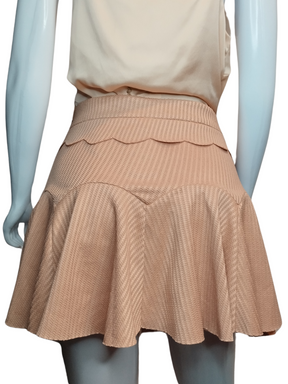 Saia Botswana Espinha de Peixe Rosê tamanho M