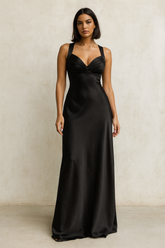 Vestido Festa Frente Única Preto tamanho M