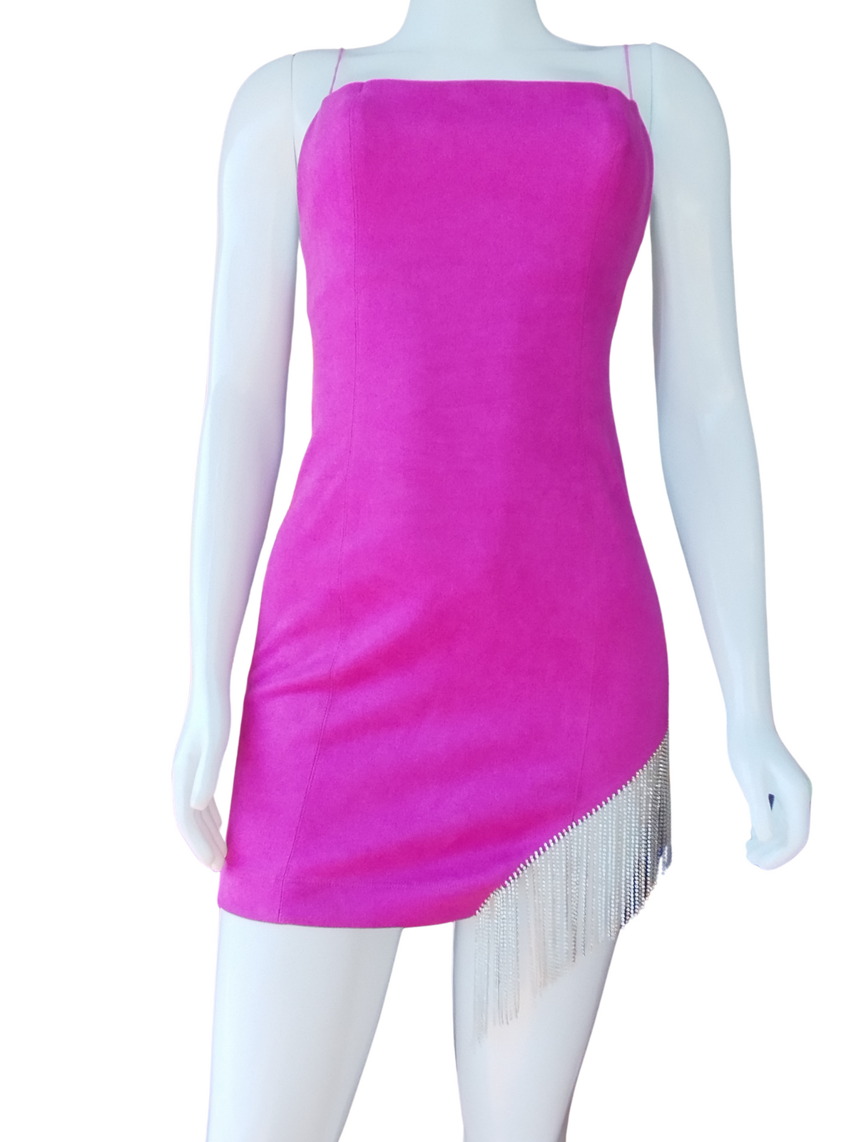 Vestido Curto Strass Agatha Fucsia tamanho P
