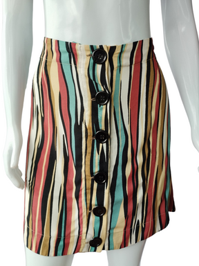 Saia Nanda Miranda Arte Animal Print tamanho P