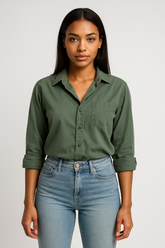 Camisa Social Verde Tamanho GG